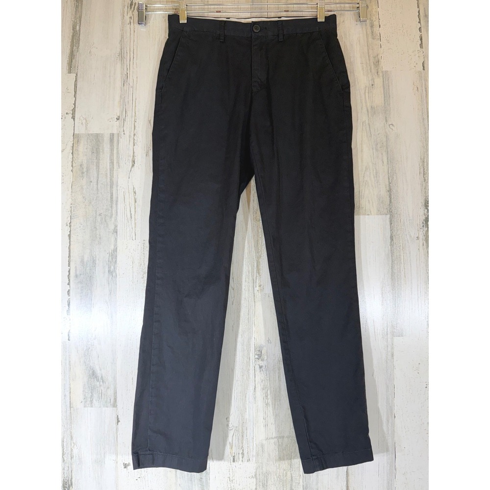 Club Monaco Connor Modern Slim Fit Pants 30x31 Black Cotton Preppy Academia